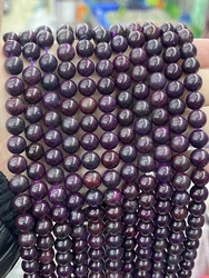 Optimize Color Addition Sugilite Stone Quartz A+Fancy Gemstone Round Loose Beads 15