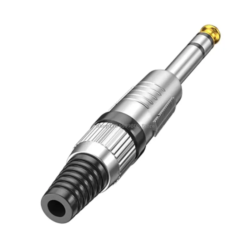 

Male Connector 6.35mm Gold Contacts Metal Housing Secure Threaded