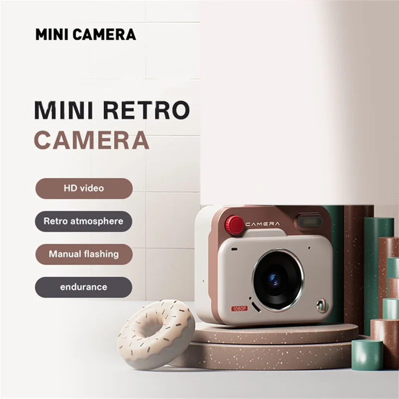 HUND ~ كاميرا رقمية عالية الدقة CCD ريترو عالية الوضوح تسجيل الصور والفيديو للطلاب وكاميرات الحرم الجامعي كاكي