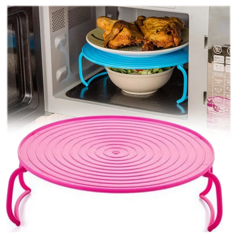

AB47-6PCS Microwave Tray,Microwave Folding Tray With Handles,Microwave Heating Layered Tray With Foldable Handles
