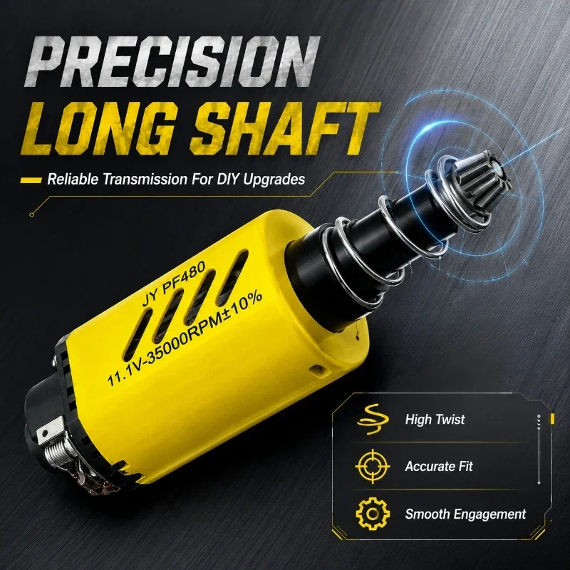 High Stability Rotation 480 Drive Motor 11.1V 35000RPM Permanent Magnet Long Shaft Competitive Performance Mod For 2&3 Gearbox