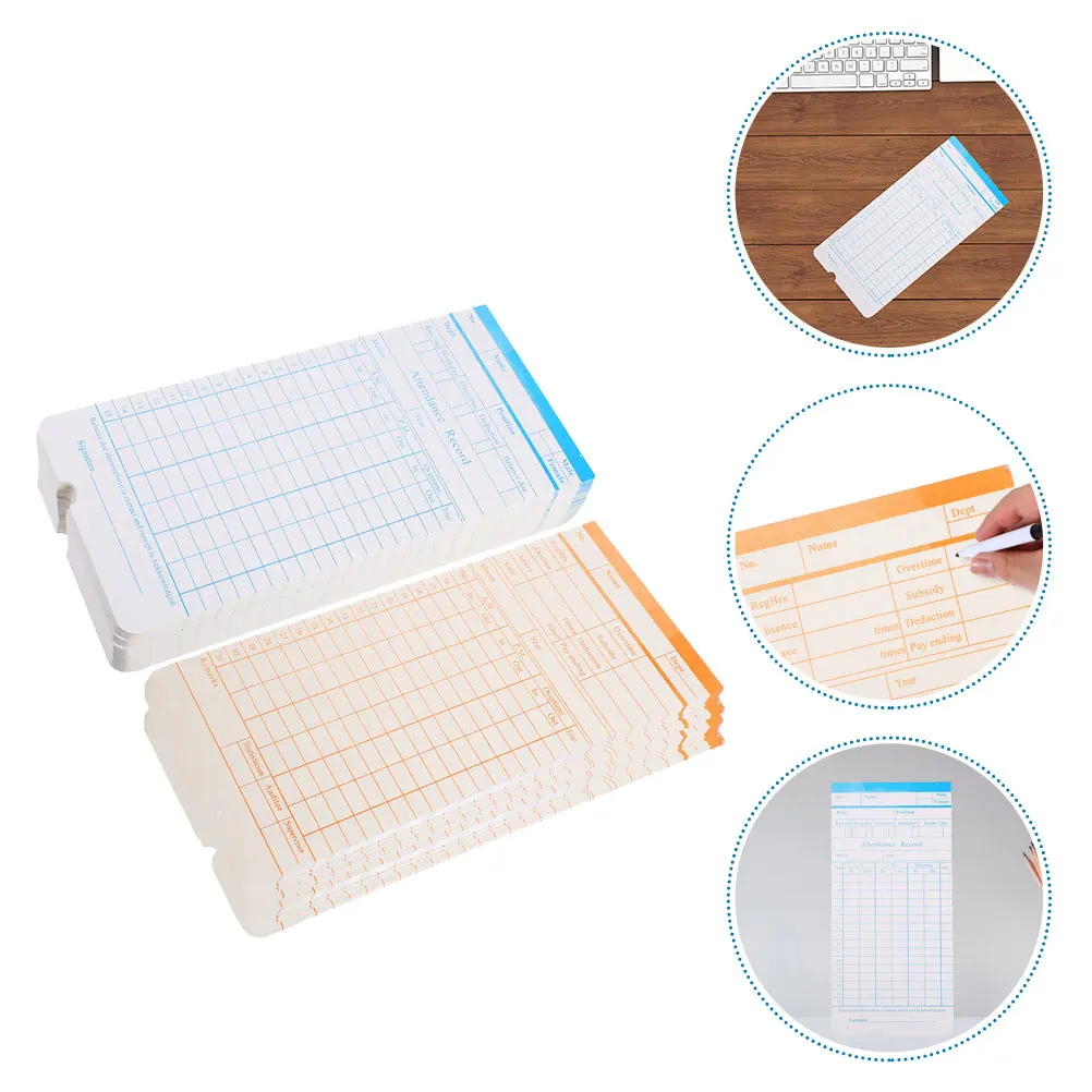 190 Sheets Timecard Sheets Office Use Attendance Recording Cards Paper for Employee Time Tracking Time Cards