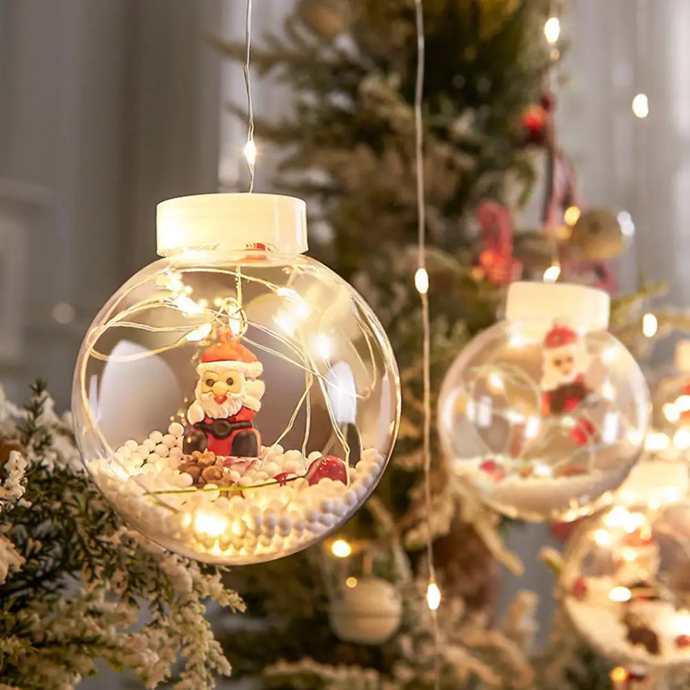 Guirnalda de luces LED con forma de bola de deseos, adorno de dibujos animados, ahorro de energía, no deslumbrante, mejora la atmósfera, alambre de cobre, navidad