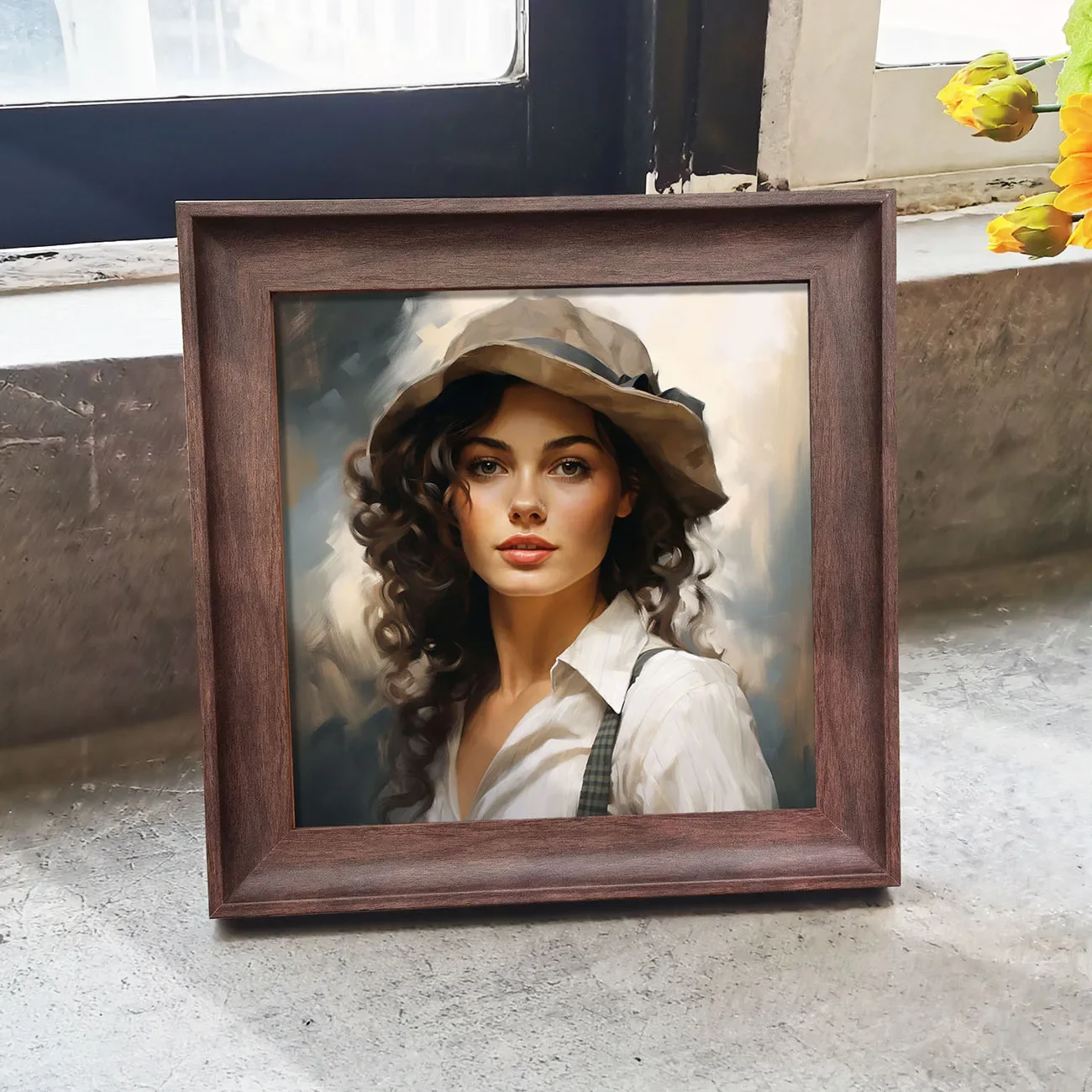 Vintage Wood Photo Frames,10X15 20X20 20X25cm Classic Picture Frame Stand For Photo Decor Commemorative Gift, Pictures Wall