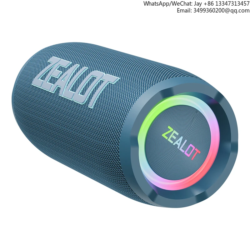 

50W Portable Outdoor Speaker RGB LED Lighting, Waterproof Stereo Super Bass, With AUX For Karaoke Parties