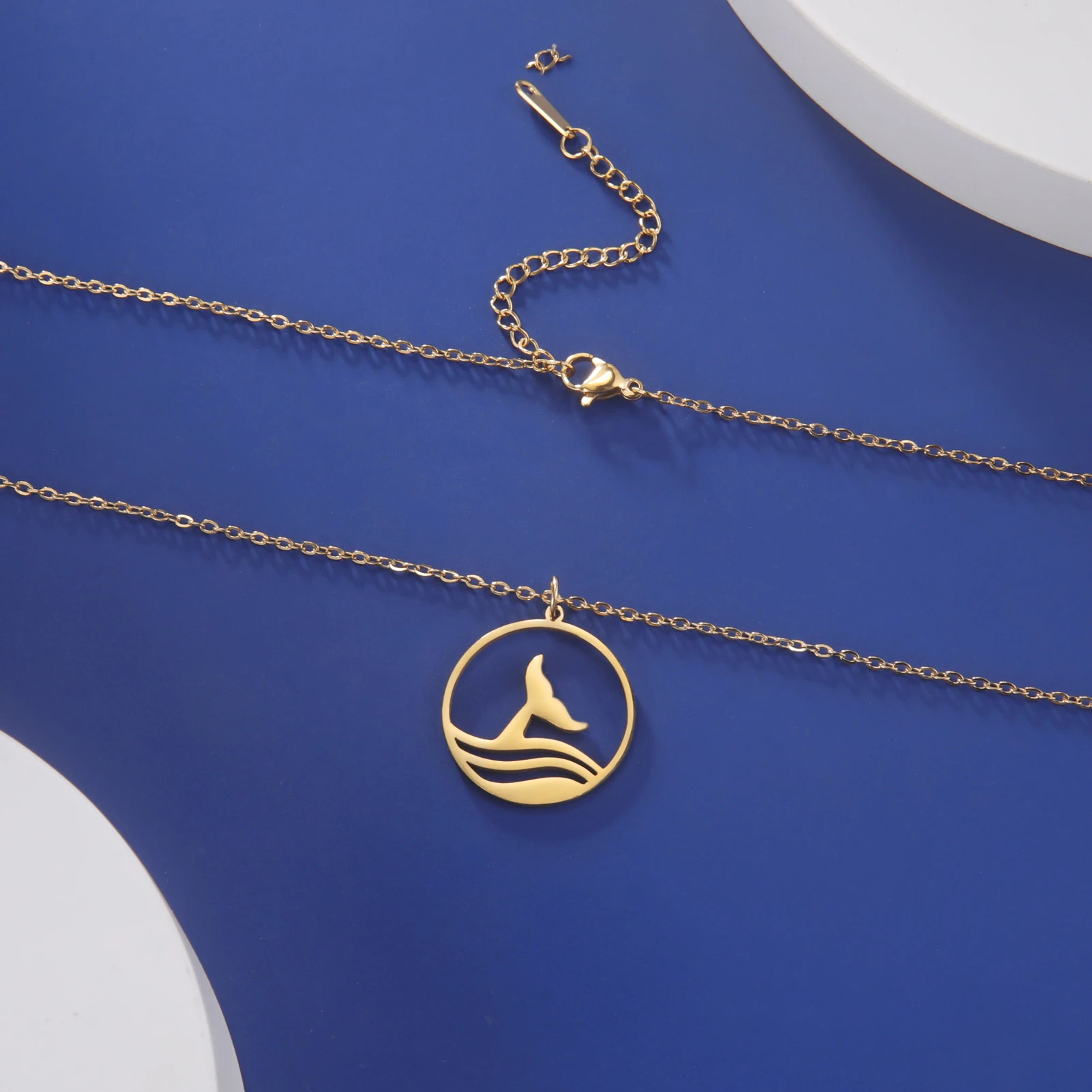COOLTIME Sea Wave Halskette für Frauen Männer Kind Kind Ozean Surf Kette Halsreif Edelstahl Anhänger Halsketten Schmuck Geschenk – Detail 15