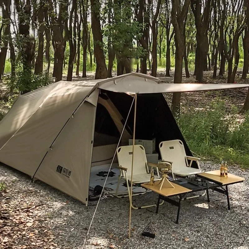 

Outdoor Sunshade Tunnel Tent Thickened Folding Rainproof Beach Relaxing Camping Tent Portable Travel Rest Camping Equipment