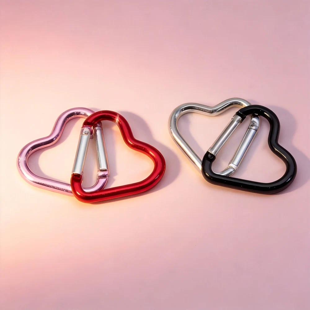 

Модный автомобильный брелок-карабин в форме сердца, для улицы, быстросъемный, для одежды, ключей, сумок, милый подарок для мужчин и женщин
