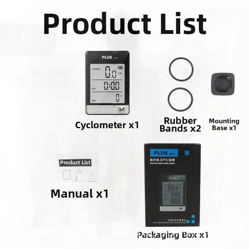 

Wireless Smart GPS Code Meter for Bicycle - Waterproof ABS Odometer Speed Riding Equipment with 0.001 Display Accuracy