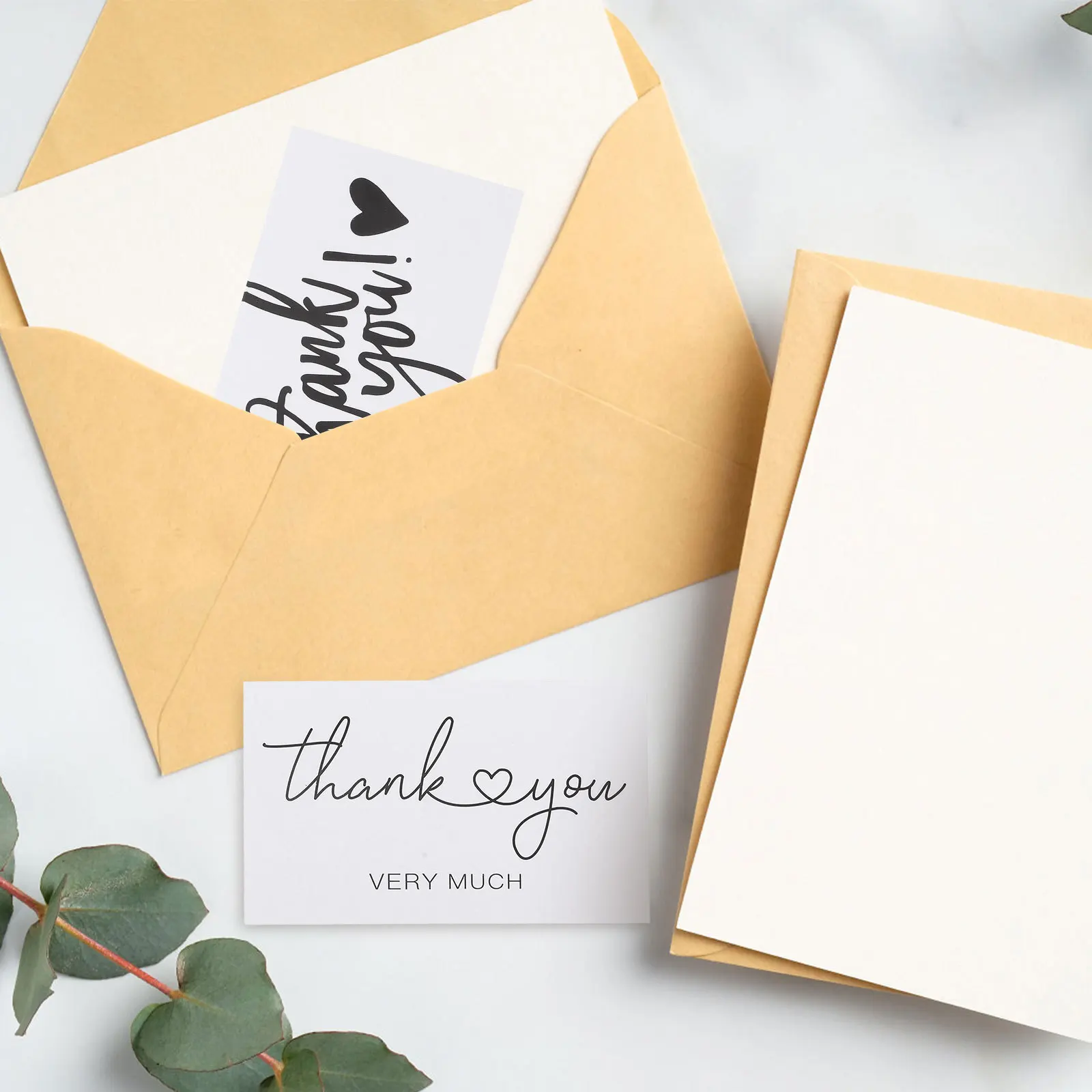 

4 Bags Thank You Cards Small Business Elegant Visual Enjoyment Suitable for Salons Bakeries Online Shops Bulk Purchase Cards