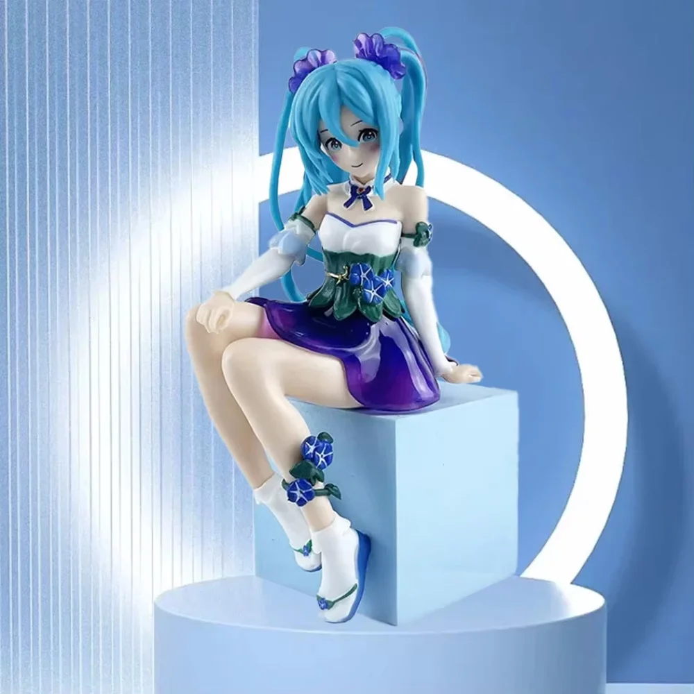 Figura de Anime Hatsune Miku Morning Glory Fairy, Modelo de PVC de 14 cm, Adorno Coleccionable, Juguete de Regalo