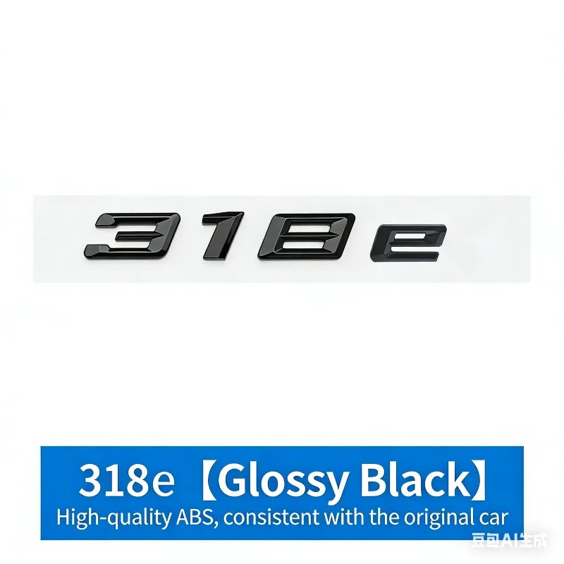 ABS Car Rear Trunk Logo Badge Emblem Sticker For 3 series 316e 328e 318e 320e 325e 330e 335e E46 E90 E91 F30 F31 F34 G20 - view 3