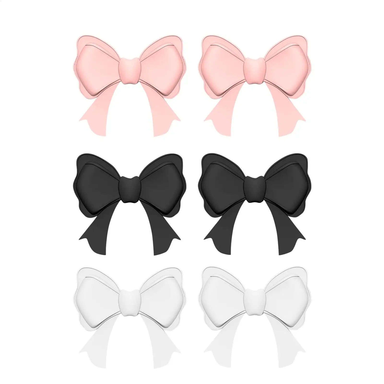 Headphone Attachment Accessories 1 Pair Cute Aesthetic Clips Silicone Bow Headphone Decoration for Women Girls Teens College