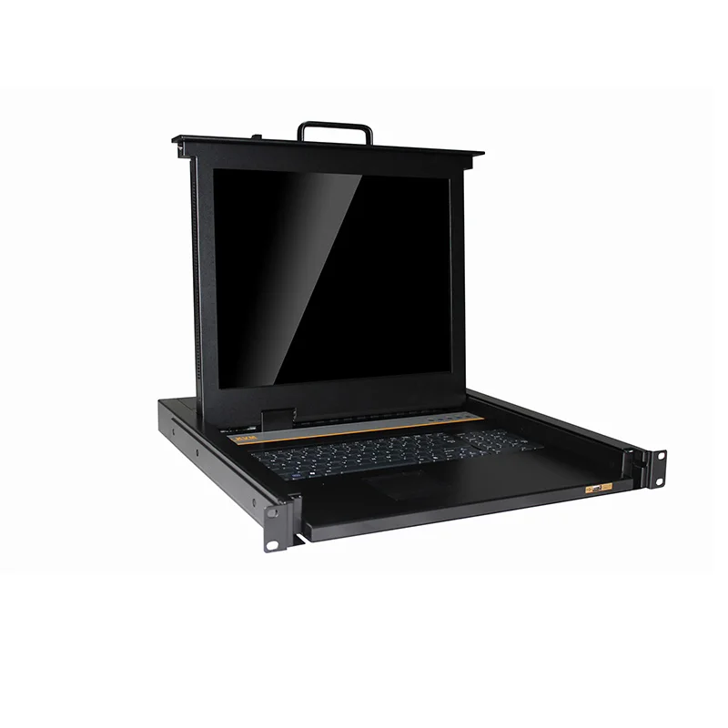 Conmutador KVM USB LCD OEM de 17 pulgadas 3-1 16 puertos VGA KVM consola KVM-1716M 1U interruptor de Control de montaje en bastidor para servidor en Stock