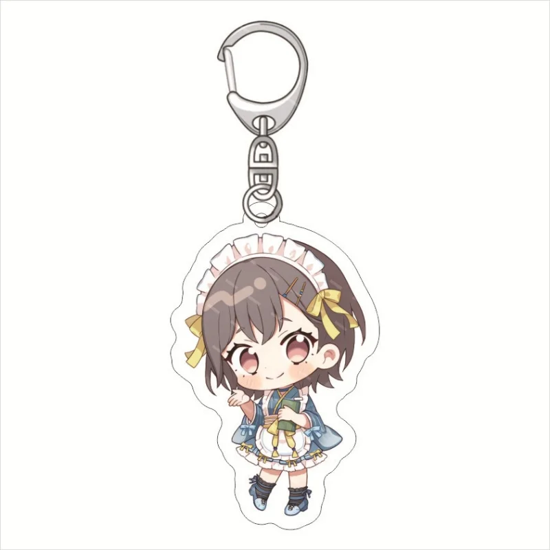 Anime BanG Dream Acrylic Keychain Cartoon Figure Pendant Keyring Cosplay Jewelry Accessories Girls Gift