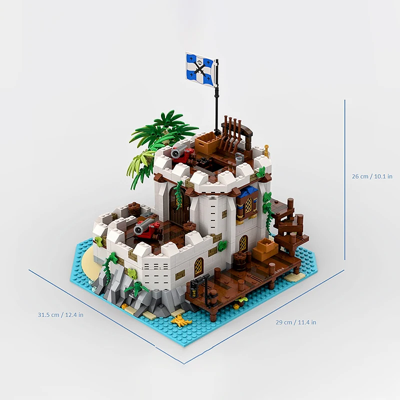 Cannon Cove MOC Modell Fortified Outpost Modulare Montage MOC Bausteine Technologie Ziegel Spielzeug Für Erwachsene Weihnachten Geschenke