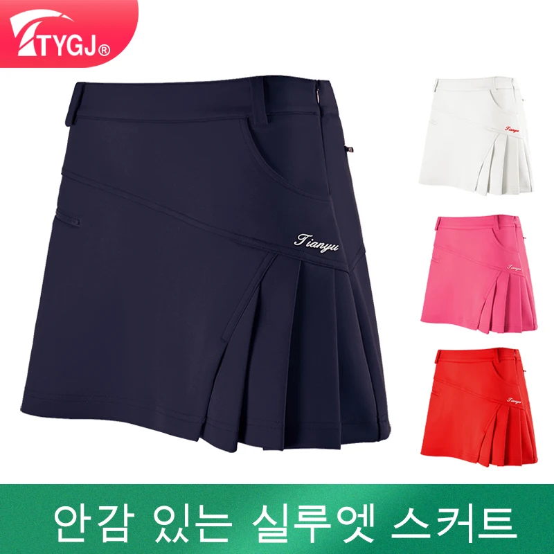 TTYGJ Woman Skirts Golf Wear Ladies Anti-Exposure Pleated Outdoor Sports Girls Skirt Slim Fit Badminton Tennis Skorts