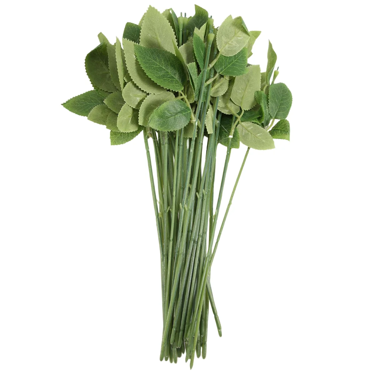 AA05 50pcs Artificial Fake Rose Flower Stems For Diy Handmade Bouquet Flower Leaf Vein Wedding Home Decoration