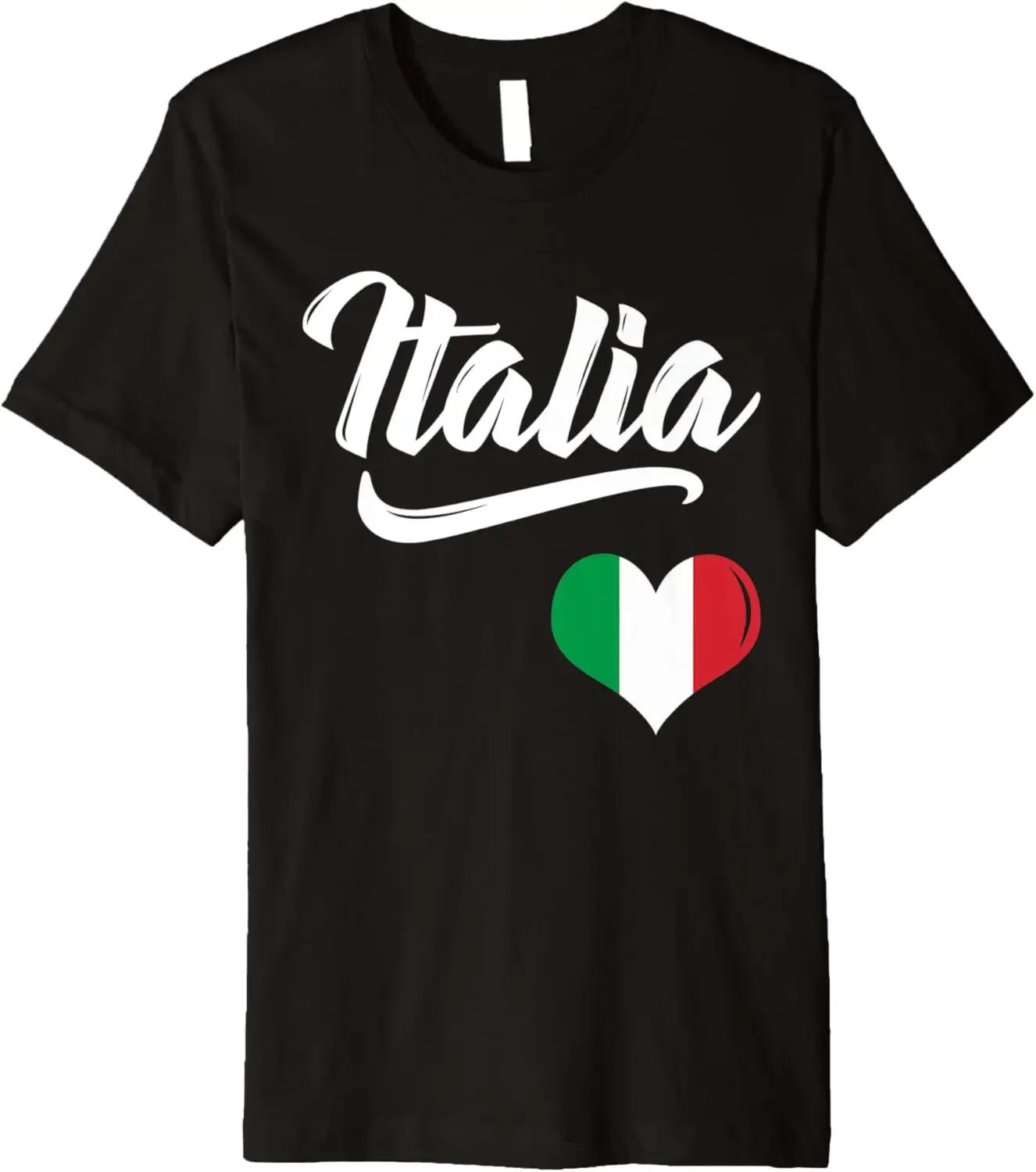 Italian Italia Heart Flag Italy Italiano Family Heritage Premium T-Shirt