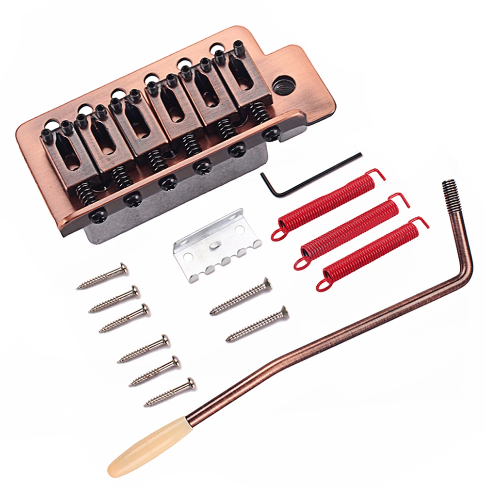 

Right Handed Electric Guitar Hardtail Bridge Saddle Replacement Kit Includes Wrench Springs Screws Easy Install Sturdy Alloy