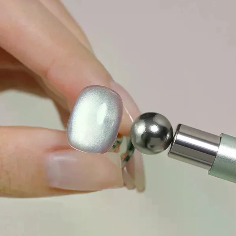 Herramienta Magnética de Doble Cabeza para Uñas, Bolígrafos Magnéticos para Esmalte de Uñas Efecto Ojo de Gato, Kit de Arte de Uñas para Uso en Salón, Estudio o en Casa