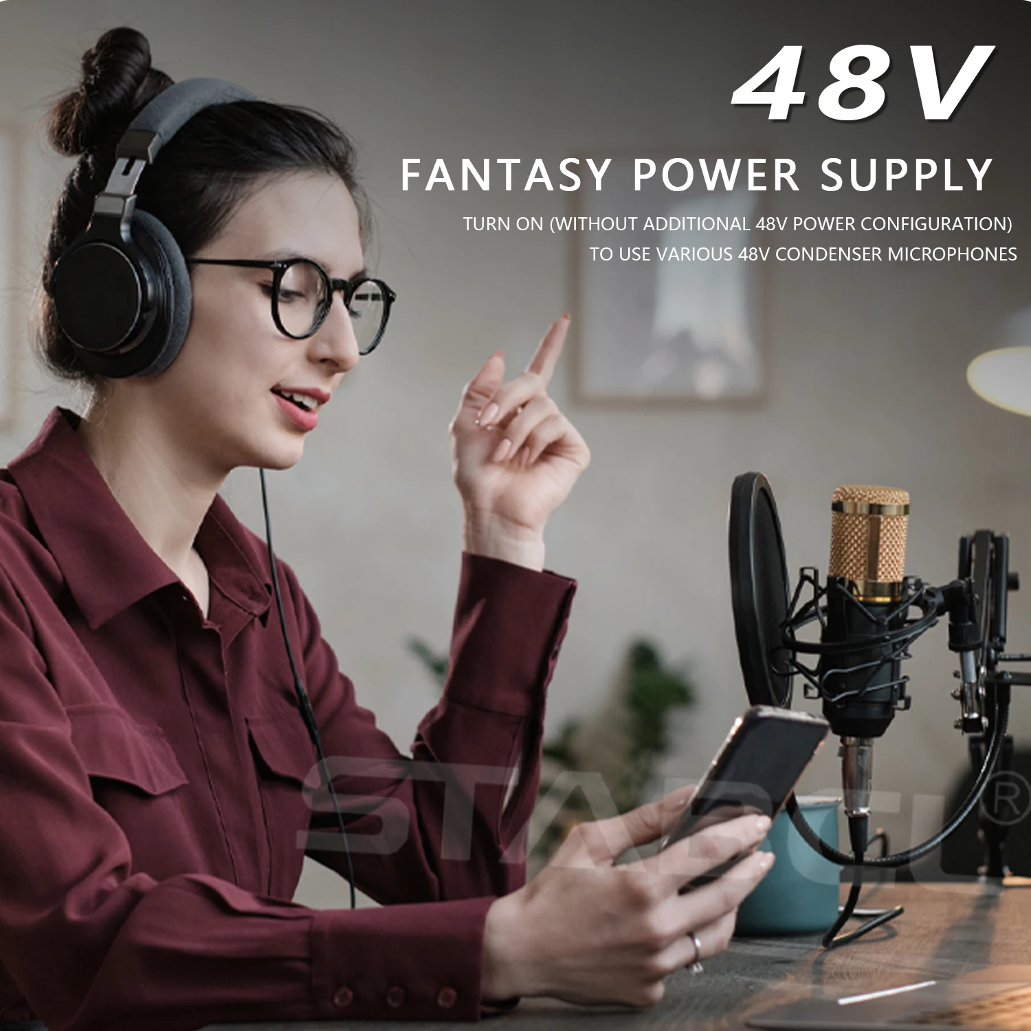 SN-800 بطاقة الصوت الحية لتسجيل الموسيقى الموسيقية معدات استوديو الموسيقى، عالمية لأجهزة الكمبيوتر والهواتف المحمولة