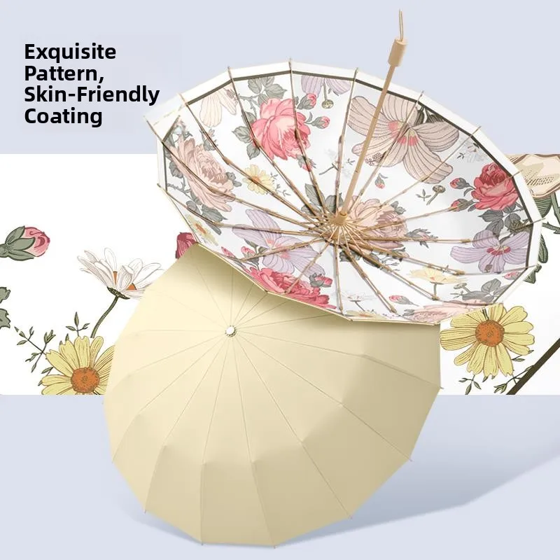 

Зонт от солнца с 6 полосками, женский ручной зонт от солнца и дождя, защита от ультрафиолета, ручной зонт, неисправляемый для домашнего использования