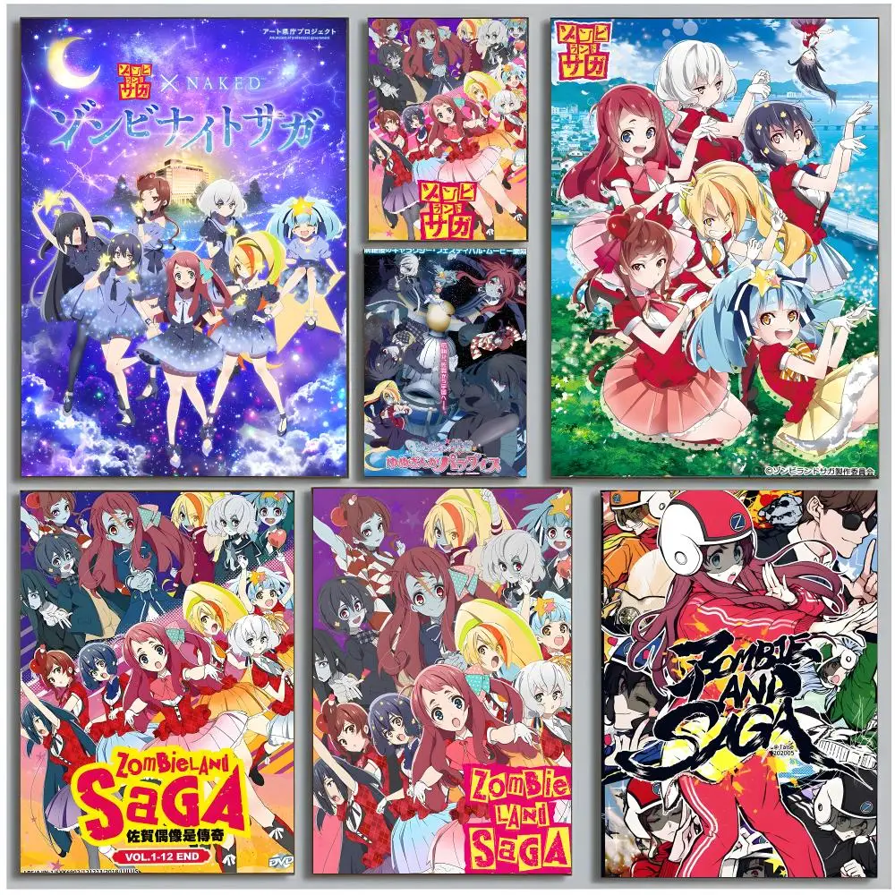 anime music Z-Zombie Land Saga Poster Modern Wall Art Bedroom Living Room Print Unframed
