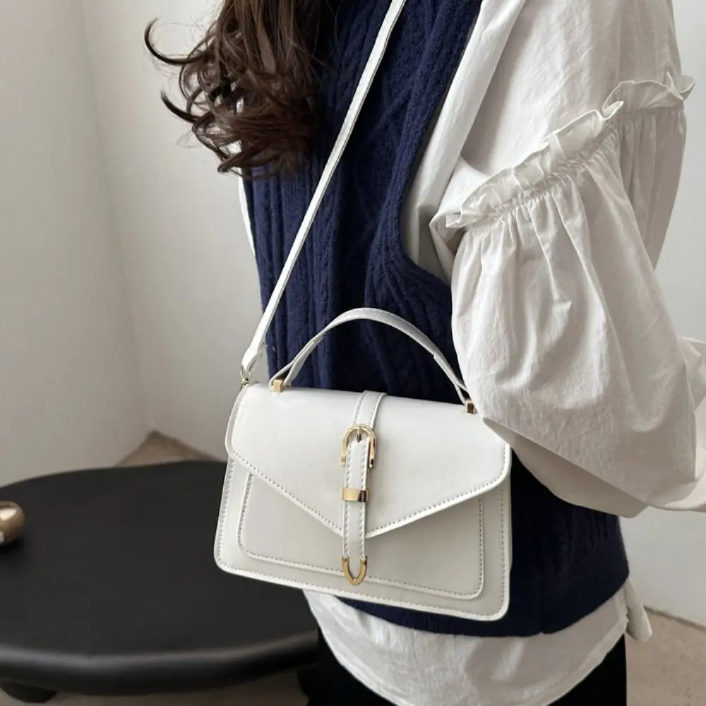 Portable Versatile Shoulder Bag PU Leather Korean Style Minimalist Crossbody Bag Large Capacity Luxury Designer Tote Bag Women
