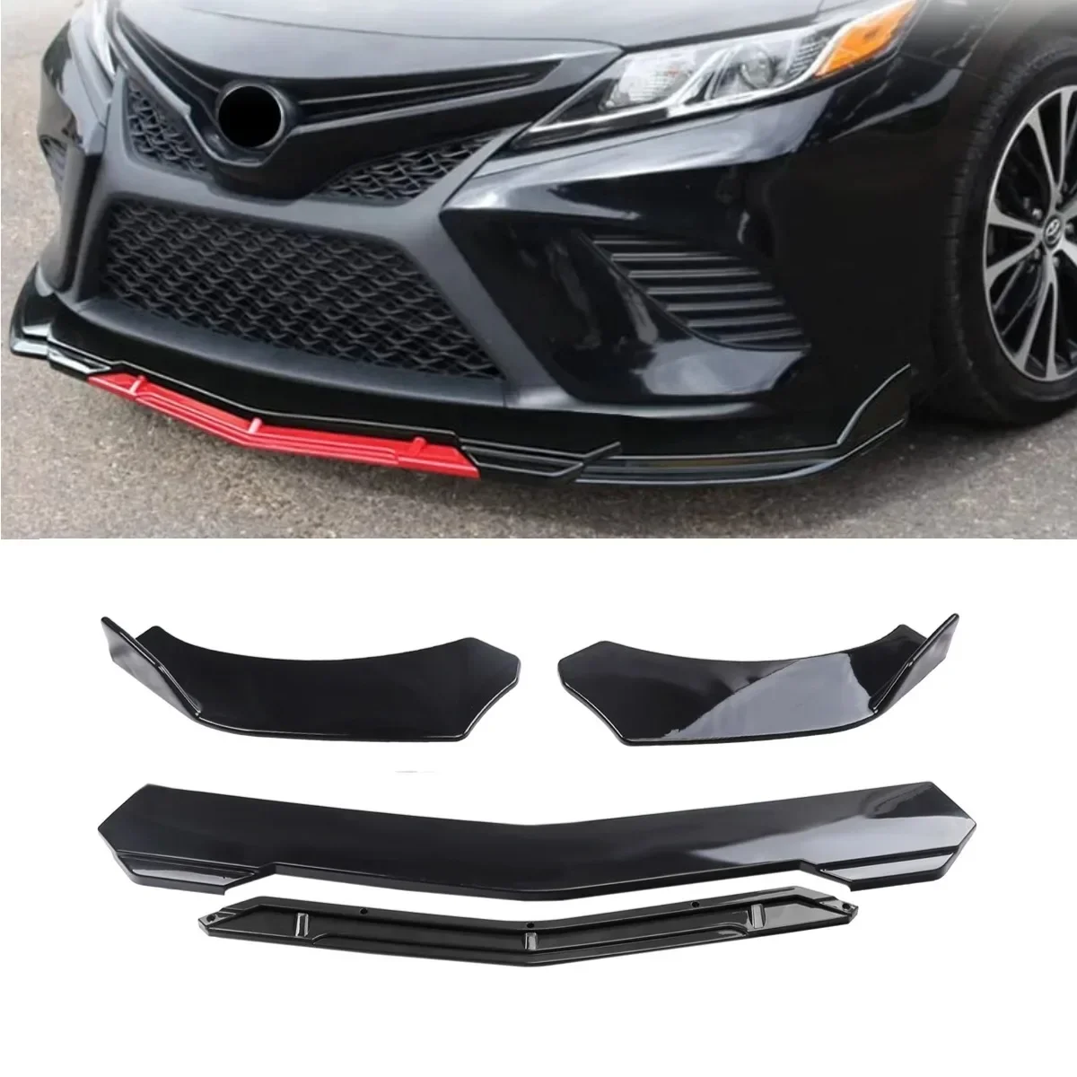 

Universal for All Models Front Bumper Lip Guard Cover Car Front Bumper Spoiler Body Kit Car Accessories