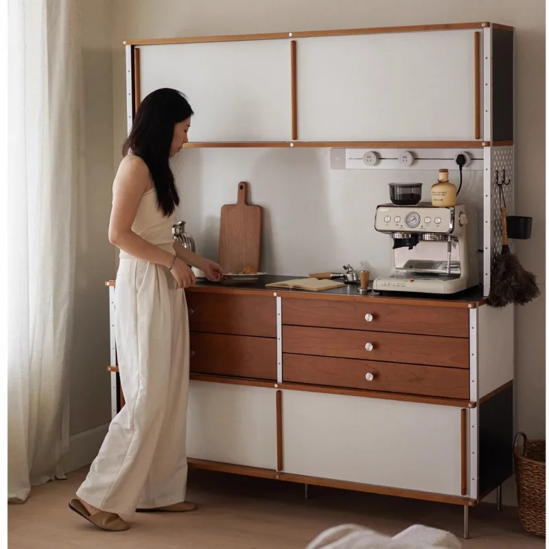 خزانة جانبية سميكة من الخشب الصلب