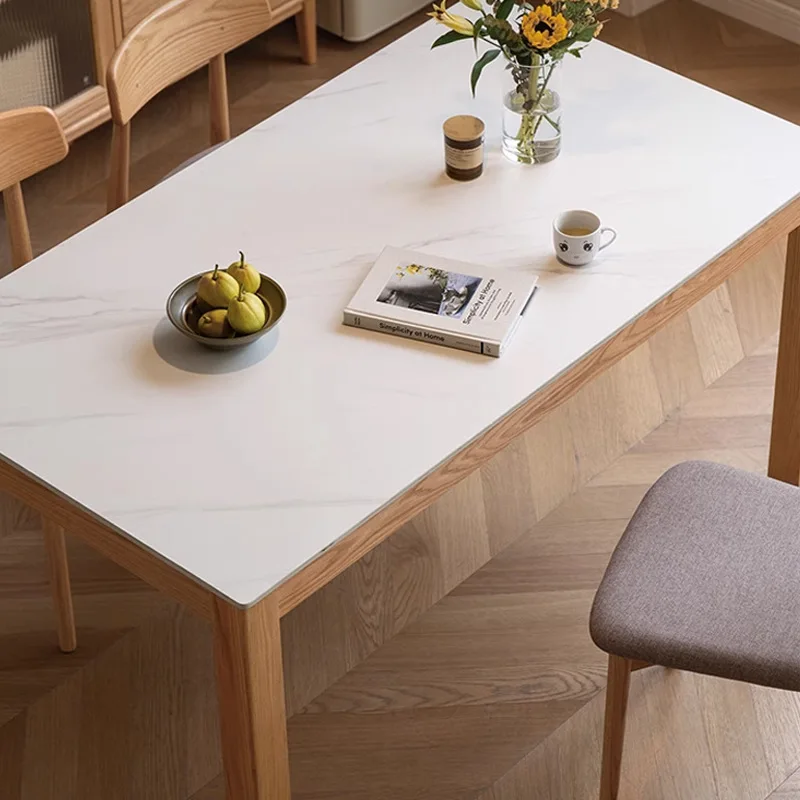 

Customizable Slate Household Log Dining Table Red Oak Rectangle Workbench Office Large Table