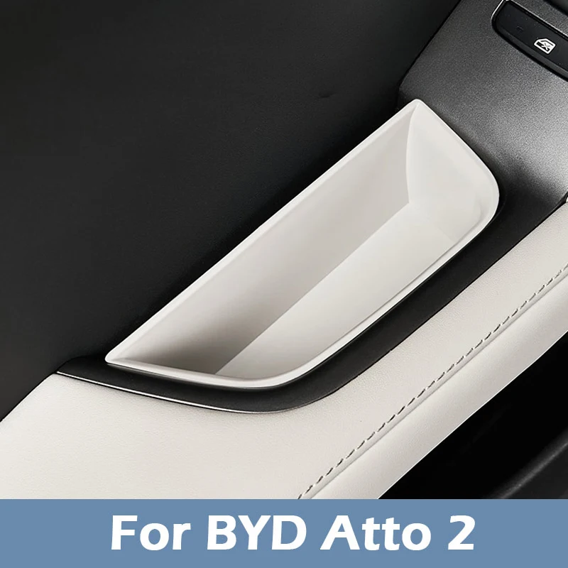 

For BYD Atto 2 2024 2025 Car Interior Door Handle Storage Box Front Rear Door Groove ABS Storage Box Tray Storing Small Items