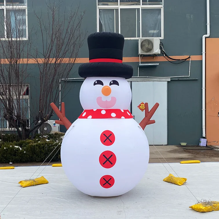 

3m Light Christmas Inflatable Snow Figure Oxford Durable Blow Up Snow Man Waterproof Snowman Inflatable for Christmas Decoration