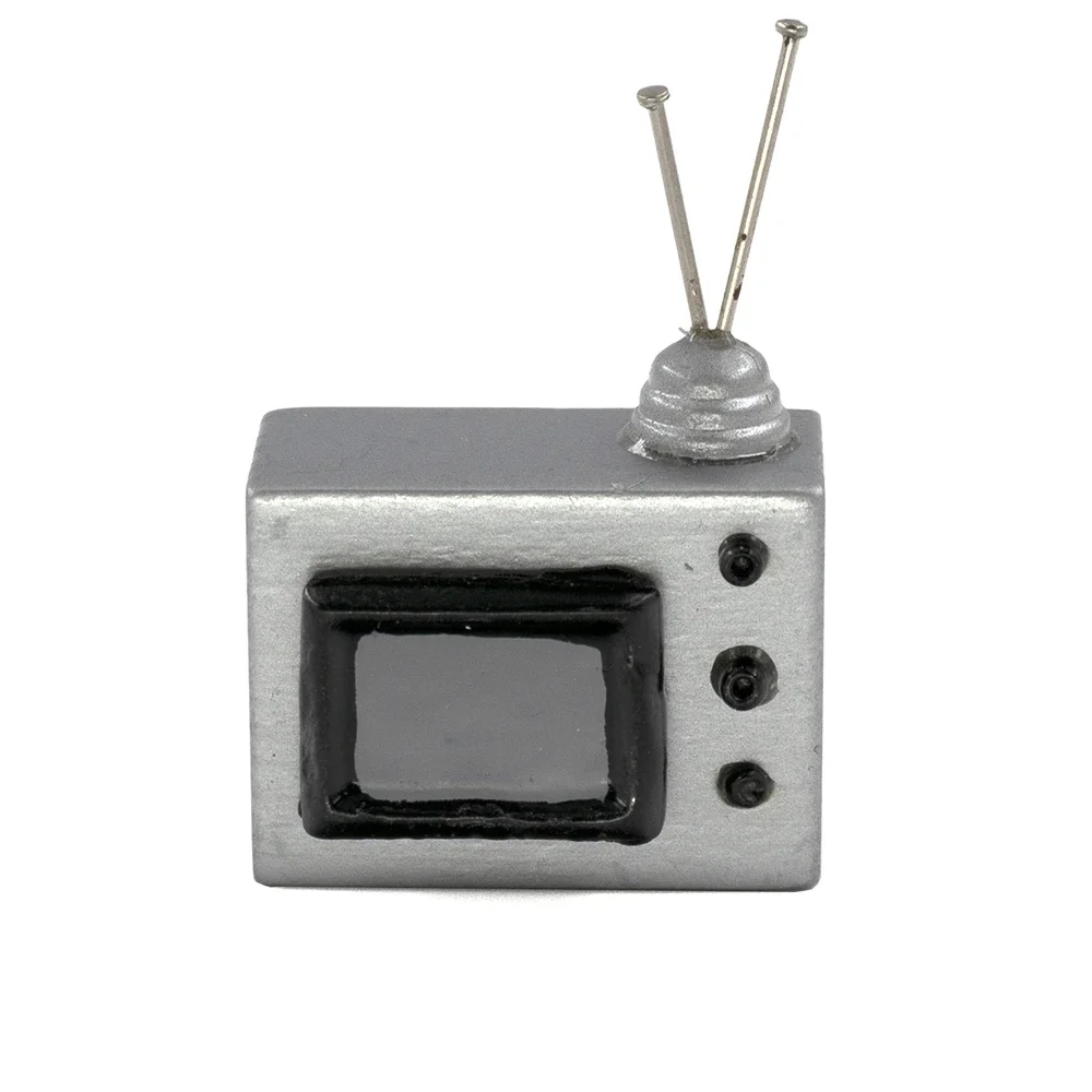 1/12 Poppenhuis Miniatuur Hars Televisie Mini TV Model Speelgoed voor Poppenhuis Accessoires Decoratie ob11 bjd