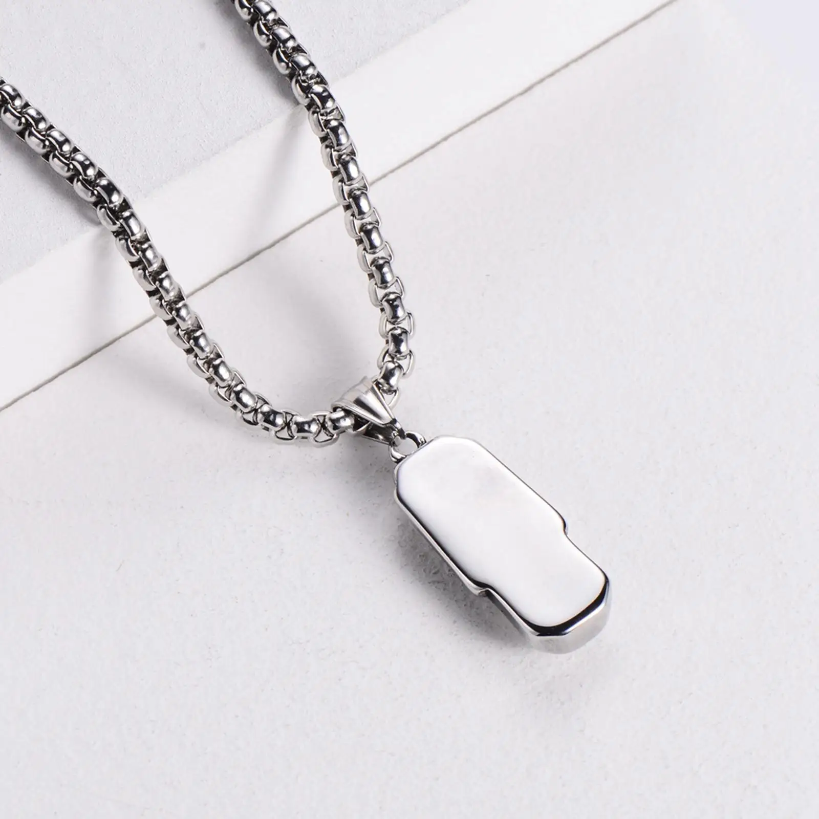 Men Women Stainless Steel Easter Island Moai Pendant Necklace Retro Long Chain Fashion Vintage Jewelry Gift