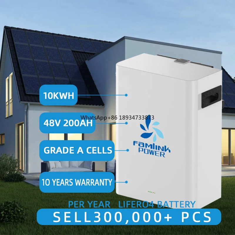 10Kwh Wall Mounted 48V 51.2V 100Ah 200Ah 50Ah 5Kwh 10Kwh 2.5Kwh Power Wall  For Home Energy Storage Battery Lithium Ion Battery