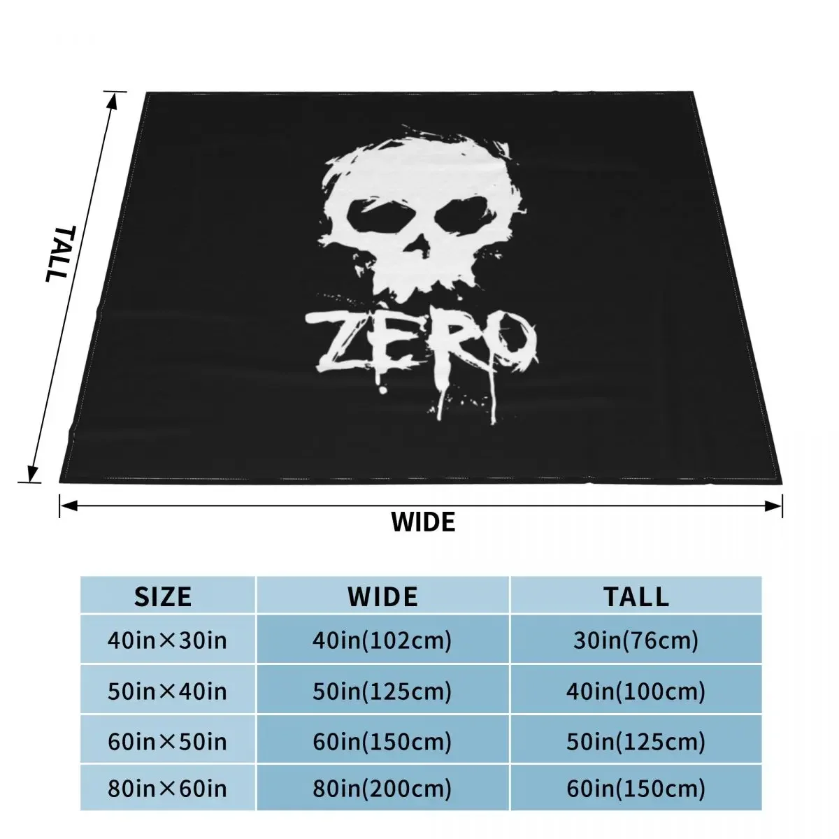 Zero Skateboards Throw Blanket Luxury Throw Bed Camping Blankets