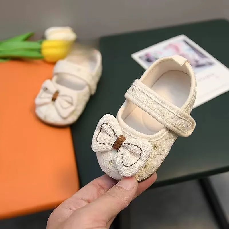 

Spring and Autumn Baby Shoes Fashionable Classic Girl Baby Sweet PU Princess Shoes Rubber Sole Anti slip Walking Shoes
