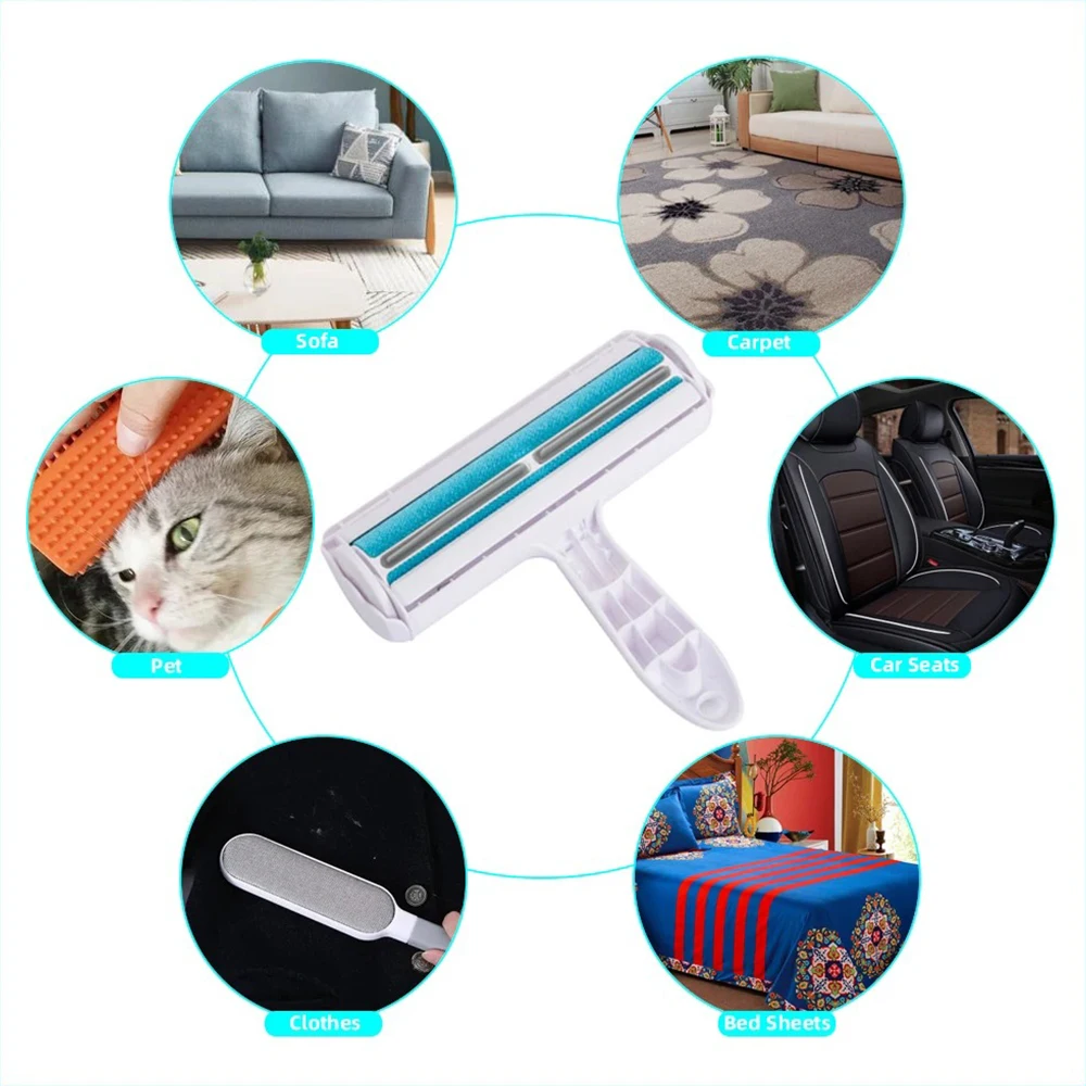 Pet Hair Remover Roller Dog & Cat Fur Remover with Self Cleaning Base Efficient Animal Hair Removal Tool Perfect for Furni Sofa