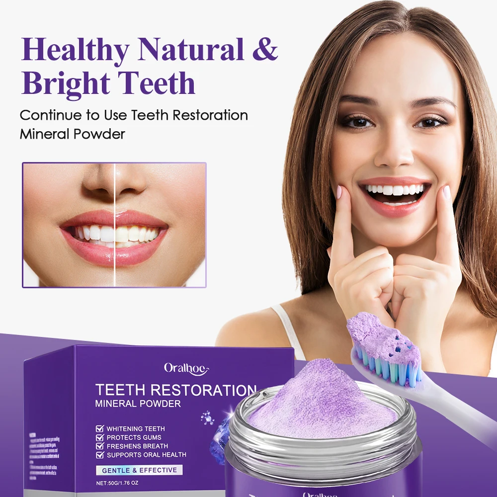 

Purple Natural Teeth Restoration Mineral Powder Cleanses And Protects Teeth And Remove Bad Breath Cleanses The Breath