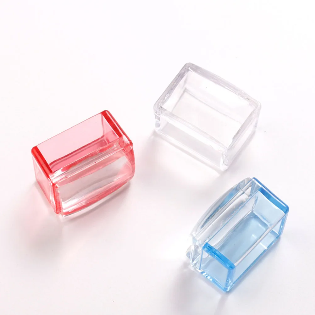 

3pcs Manicure Tools Art Stamps French Tip Tools DIY Transparent Seals Easy Design Salon Home Manicure Accessories