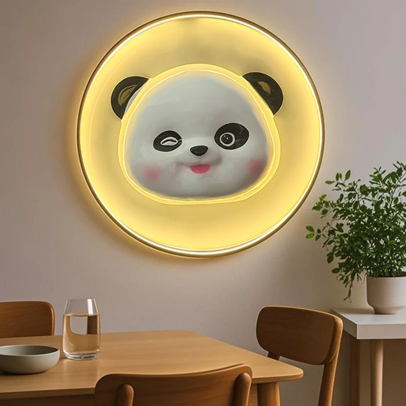 Pet store cartoon animal wall hanging background wall decoration door head sculpture ornament