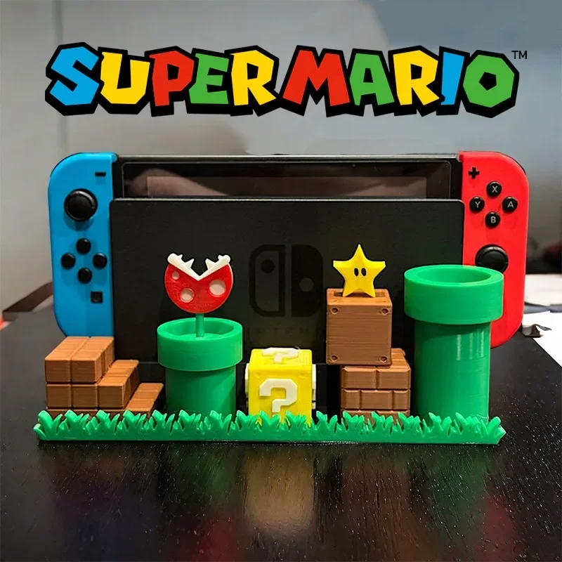 

Super Mario Base Host Cover for Nintendo Switch OLED NS Anime Game Creative Desktop Decoration Shell Funny Display Holder Base