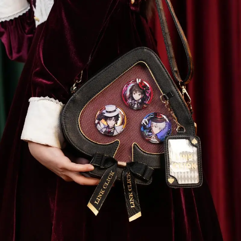 Japanese Original Love Hearts Ita Bag for Women Link Click Cosplay Backpack PU Fashion Shoulder Messenger Bag Halloween Gift