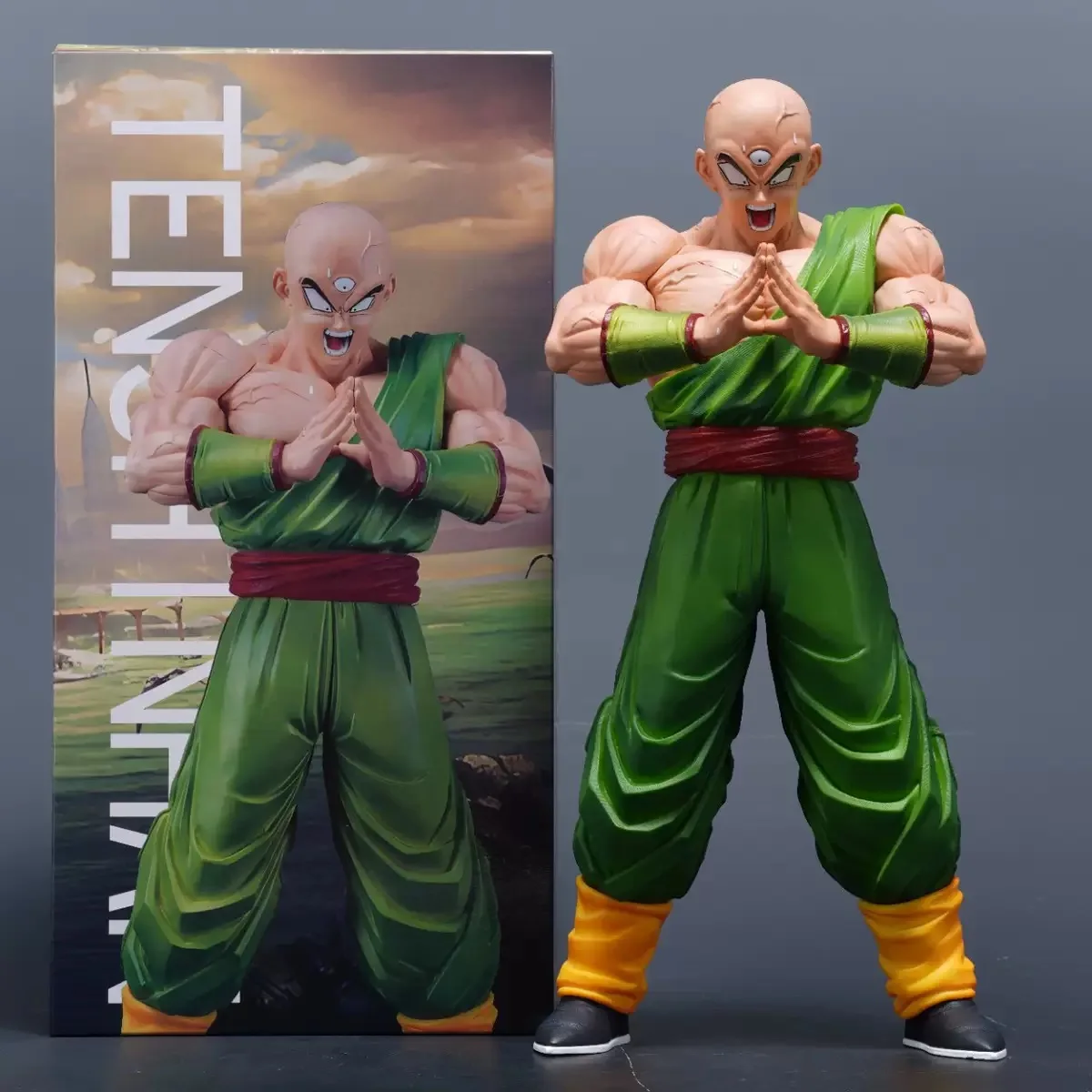 

32cm/12.6inch Dragon Ball Z Anime Peripheral Tien Shinhan Figure Kikoho Action Figures Gk Statue Collection Model Toys Gifts
