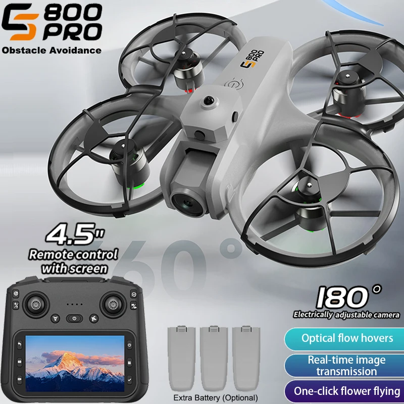 

ES800 PRO Мини Дрон 480P HD Камера Профессиональная аэрофотосъемка Пятистороннее предотвращение препятствий с экраном RC Квадрокоптер Игрушки