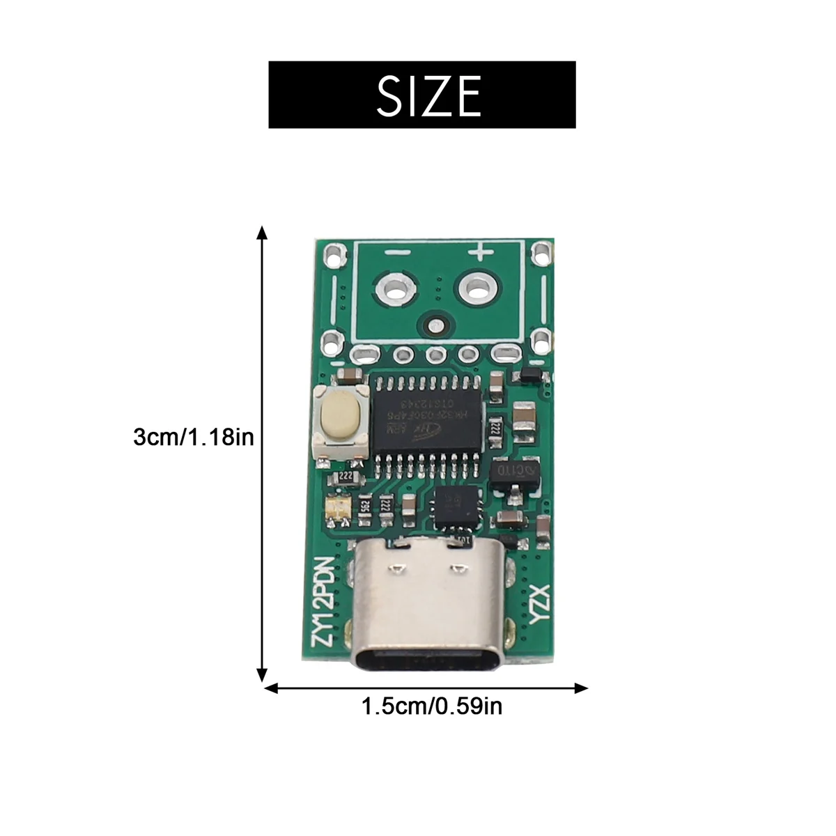 USB-C PD2.0/3.0 to DC Converter Power Supply Module Decoy Fast Charge Trigger Poll Polling Detector Tester(ZY12PDN)