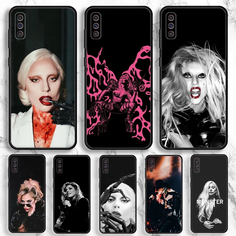 Singer L-Lady Gaga Phone Case For Samsung Galaxy A13,A21s,A22,A31,A32,A52,A53,A71,A80,A91 Soft Black Phone Cover