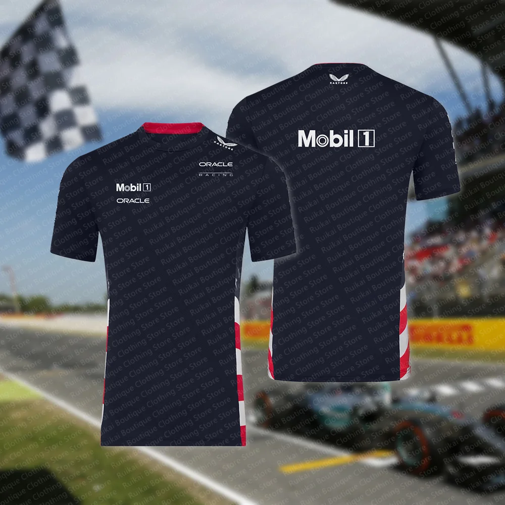 Summer Classic F1 Racing Comfortable Men's T-shirt Daily Racing Track Training Clothes Daily F1 Fans Short Sleeves